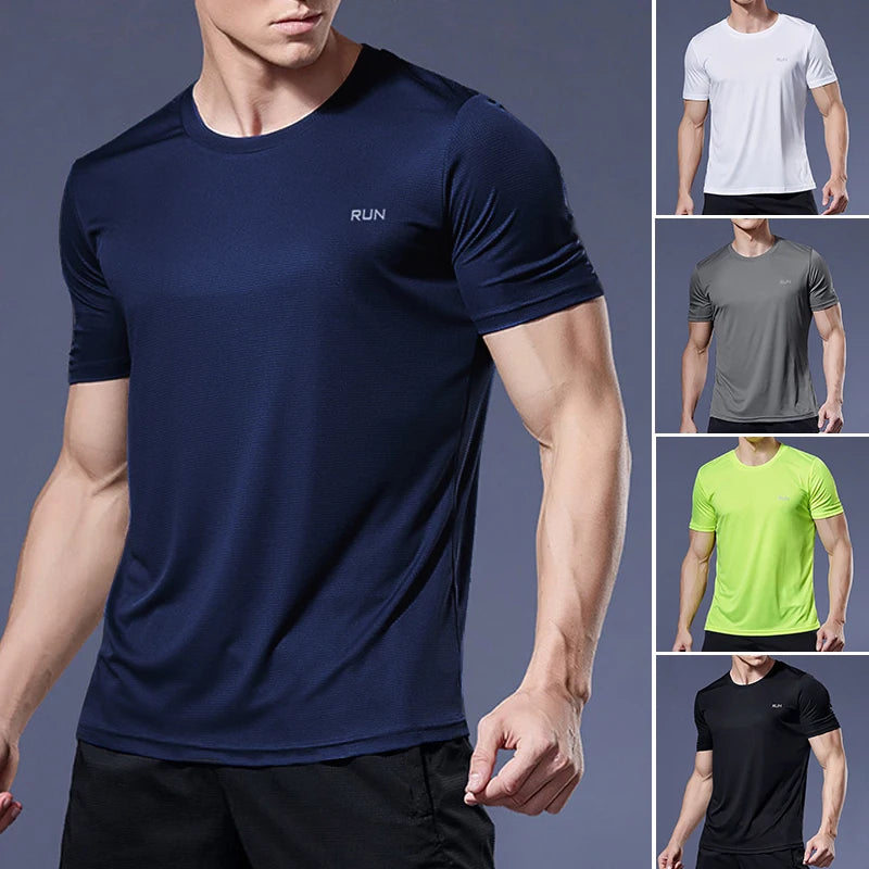 Summer Sport Gym T Shirt Men Quick Dry Running Bodybuilding Shirts Men Short Sleeve Fitness Tops Oversized Brazil T-Shirt Jersey
