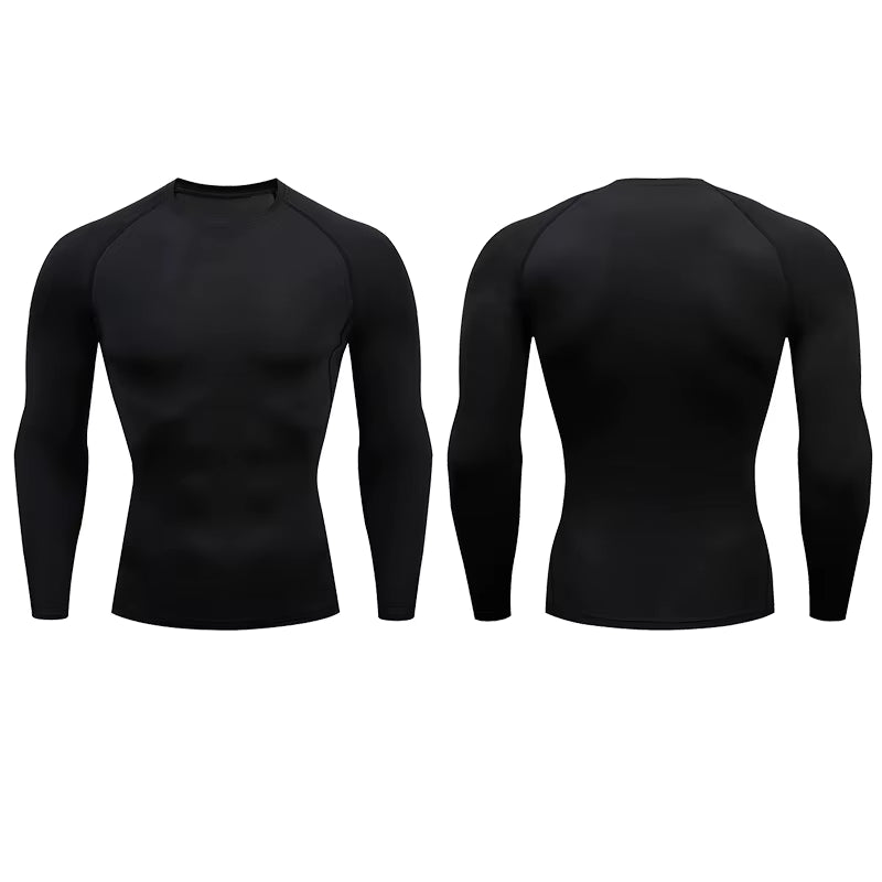 Men Compression Running T-Shirt Fitness Tight Long Sleeve Sport Shirts Training Jogging Tops Gym Sportswear Dry Fit Rashgard