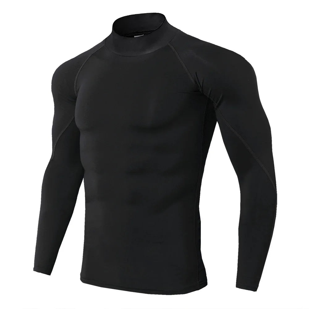 Men Sport T-Shirt Quick Dry Bodybuilding Running Shirt Long Sleeve Compression Top Gym T Shirt Men Fitness Tight Rashgard